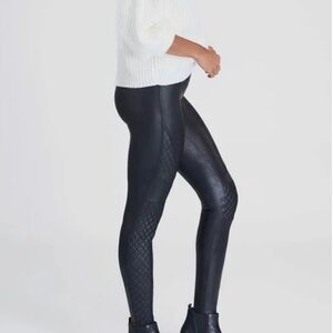Spanx quilted Faux Leather leggings XL